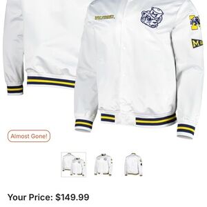 Michigan Wolverines Mitchell & Ness City Collection Satin Full-Snap Jacket XL